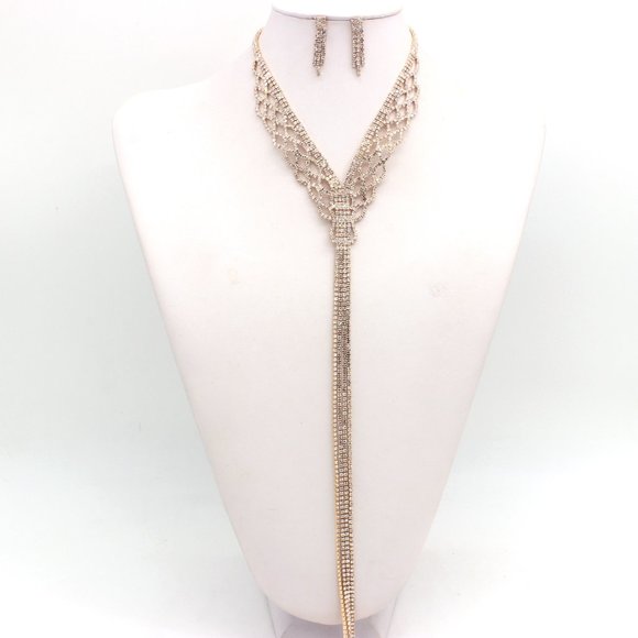 Ceil Collection CZ Encrusted Necklace Set - Picture 3 of 3